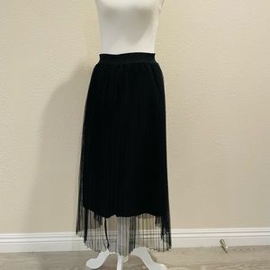 ZARA Pleated Black Dress